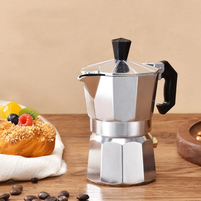 Home Office Moka - ポータブル八角形アルミモカポット イタリアンエスプレッソメーカー コーヒーメーカー 家庭 オフィス アウトドア