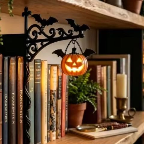 Home Office Bookshelves - ゴーストブックシェルフランタン、ライブラリーミニブックシェルフライト、小さなかわいいランタン-装飾的なライブラリーハンギング樹脂照明