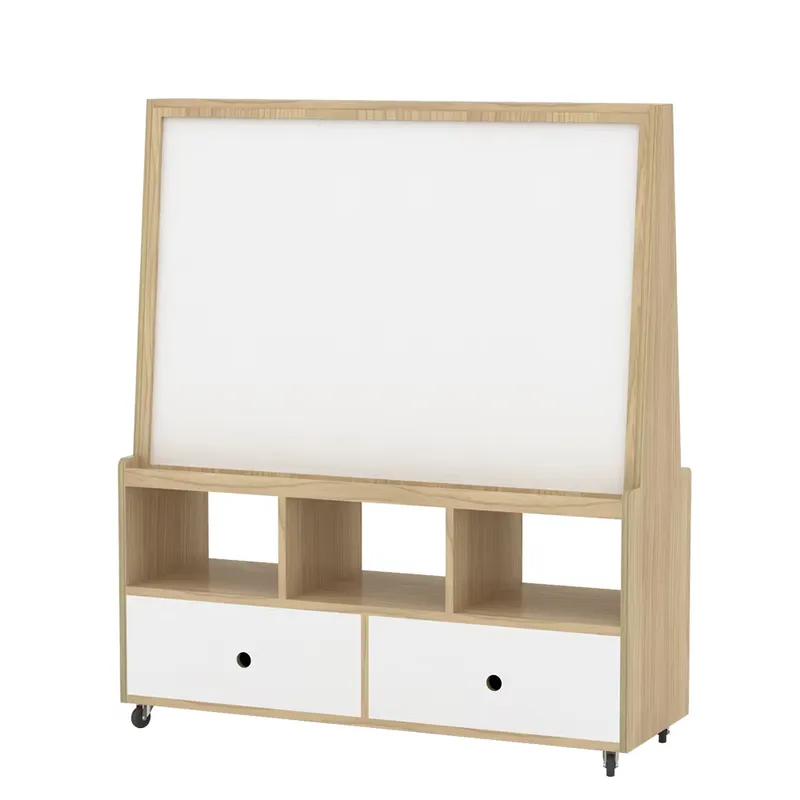 Whiteboard Magnetic - 多機能マグネットホワイトボード＆コルクボード 子供用可動式ホワイトキャビネット 家庭や学校用