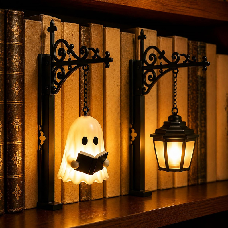 ゴースト型本棚ランタン装飾ライトポータブルミニライブラリラン - Home Office Bookshelves のレビューと価格
