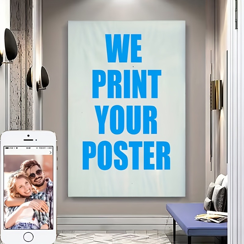 パーソナライズされた額縁なしの写真/テキストポスター - 自 - Home Office Photos のレビューと価格