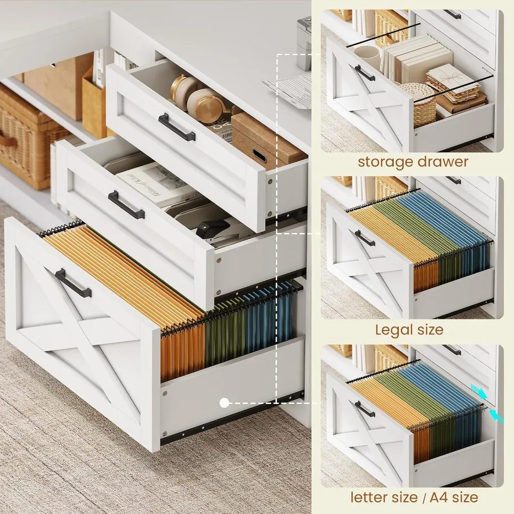 SEDETA ファームハウス L 字型オフィスデスク 引き出 - Home Office L Shaped Desk のレビューと価格