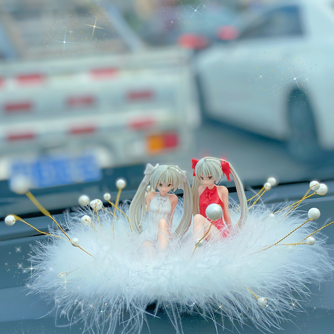 ヨスガノソラ 神楽野ソラ PVCフィギュア 赤と白の衣装 車 - Home Office Romance Manga のレビューと価格