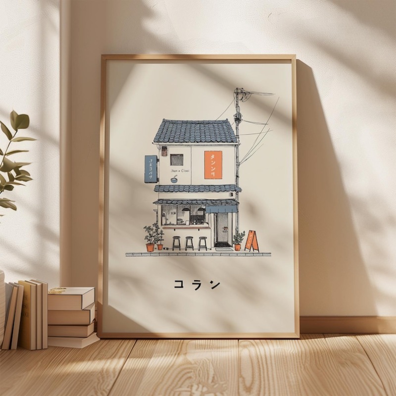 1枚の日本のラーメン屋のキャンバスウォールアートプリント、フ - Home Office Minimalist のレビューと価格