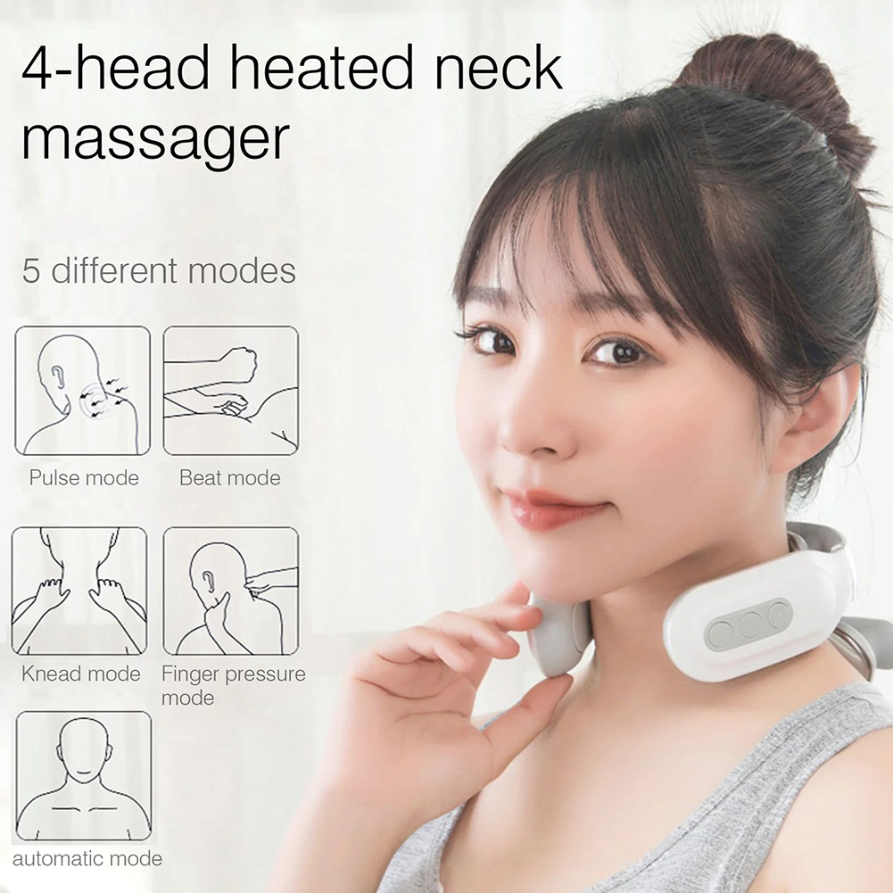 ポータブル 4 ヘッド振動バックマッサージャー USB 充電 - Home Office Head のレビューと価格