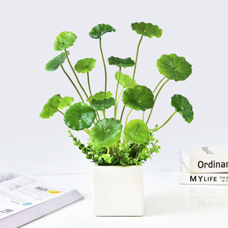 人工蓮植物、プラスチックツリー、偽の植物、ユーカリの葉、本物 - Home Office Head のレビューと価格