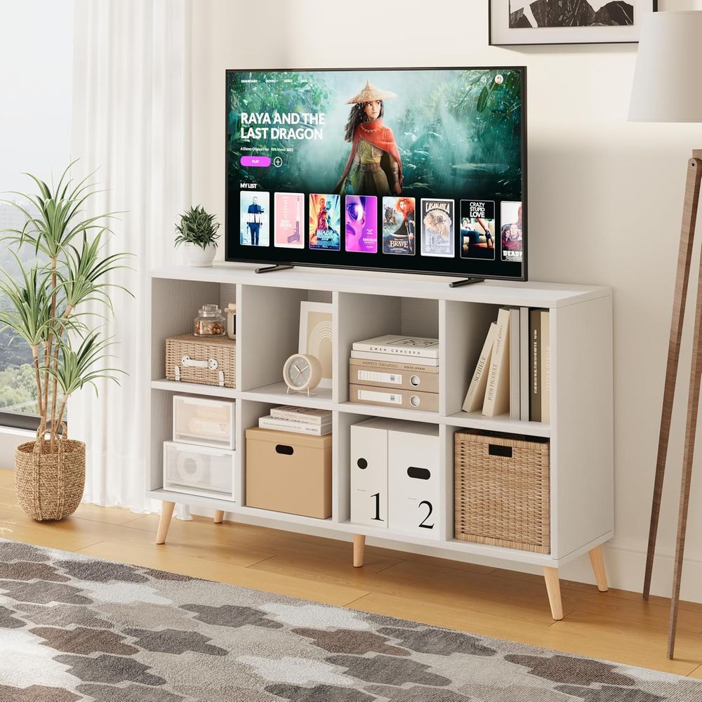 2段木製本棚 脚付き、11棚開口部、高さ47、ホームオフィス - Home Office Bookshelves のレビューと価格