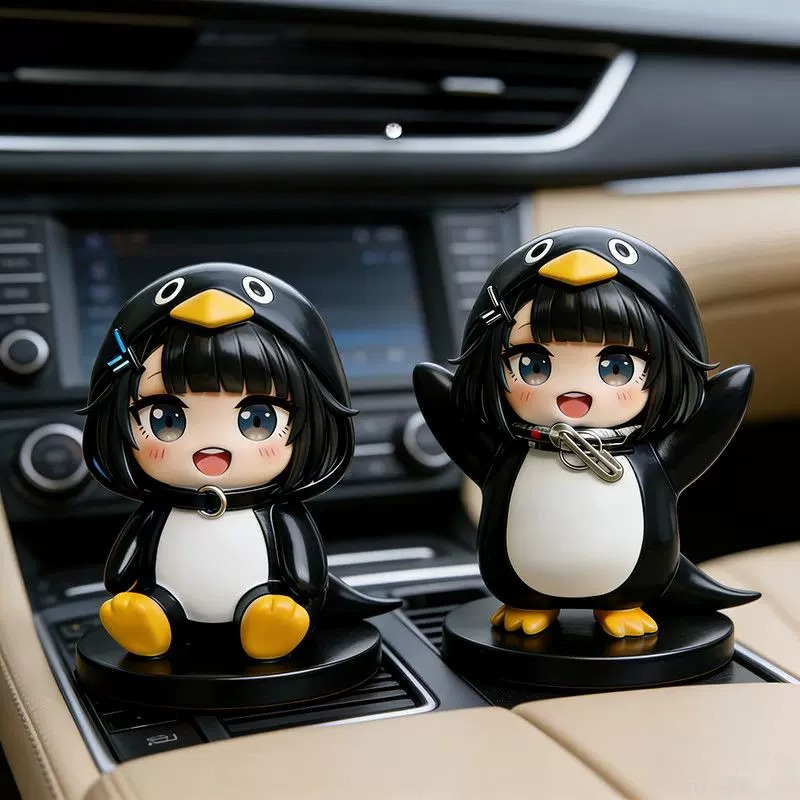 ググガ リトルペンギン PVCフィギュア かわいい車のダッシ - Home Office Romance Manga のレビューと価格