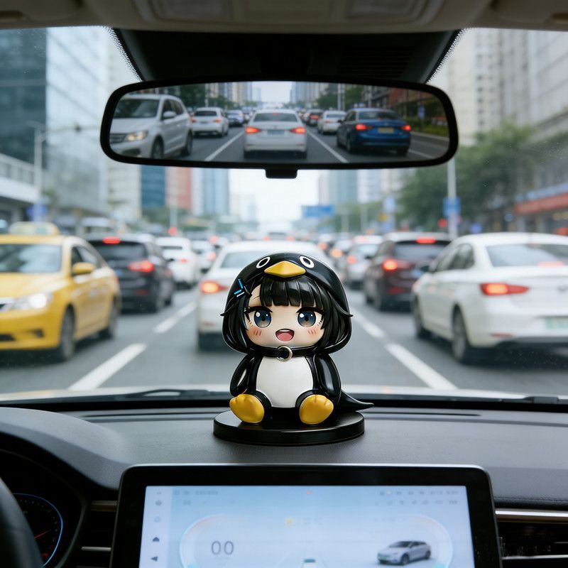 ググガ リトルペンギン PVCフィギュア かわいい車のダッシ - Home Office Romance Manga のレビューと価格