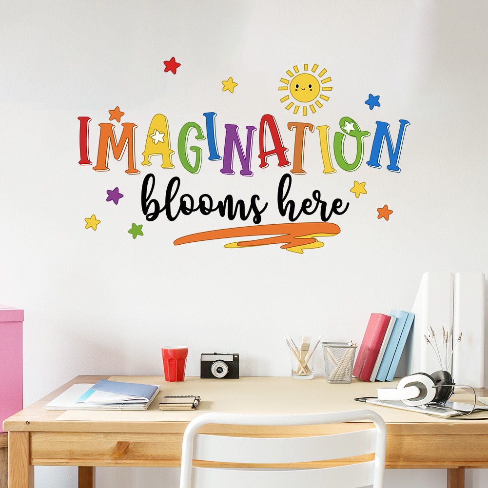 子供部屋の装飾用のカラフルな英語のフレーズのウォールステッカ - Home Office Quotes のレビューと価格