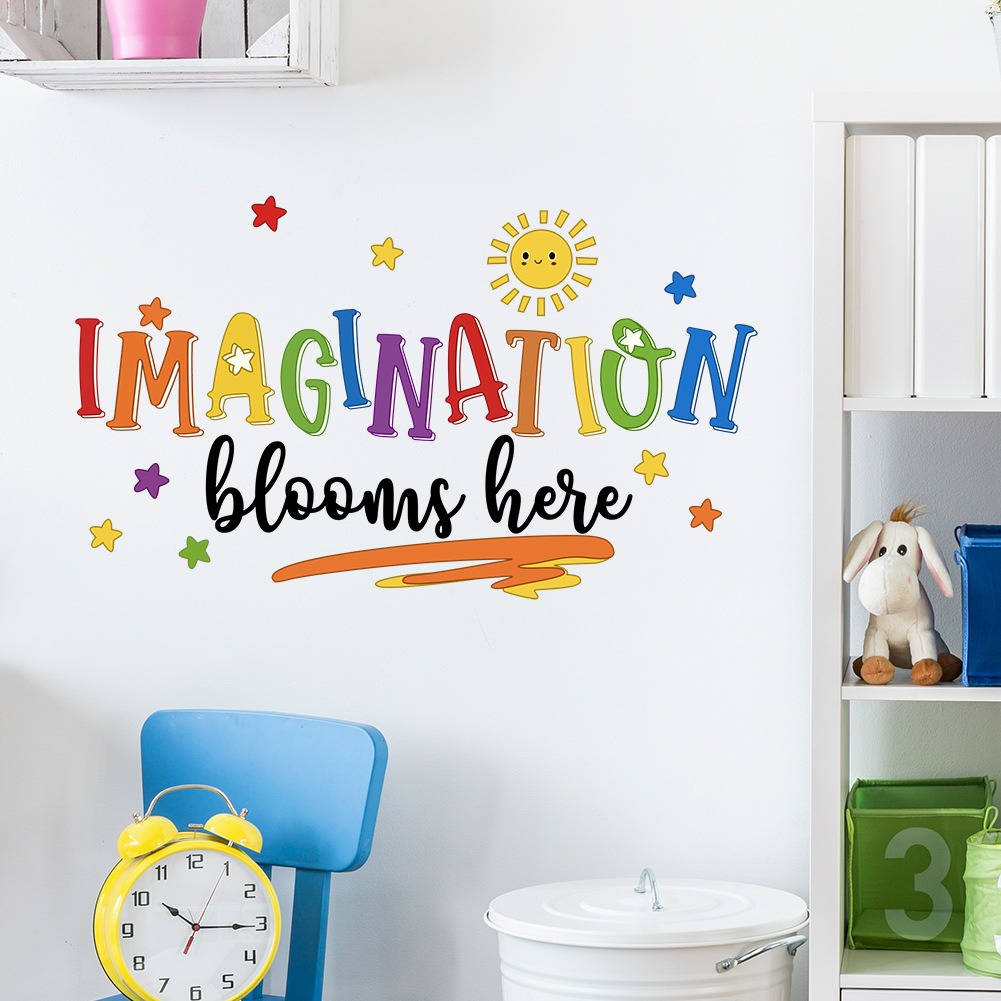 子供部屋の装飾用のカラフルな英語のフレーズのウォールステッカ - Home Office Quotes のレビューと価格