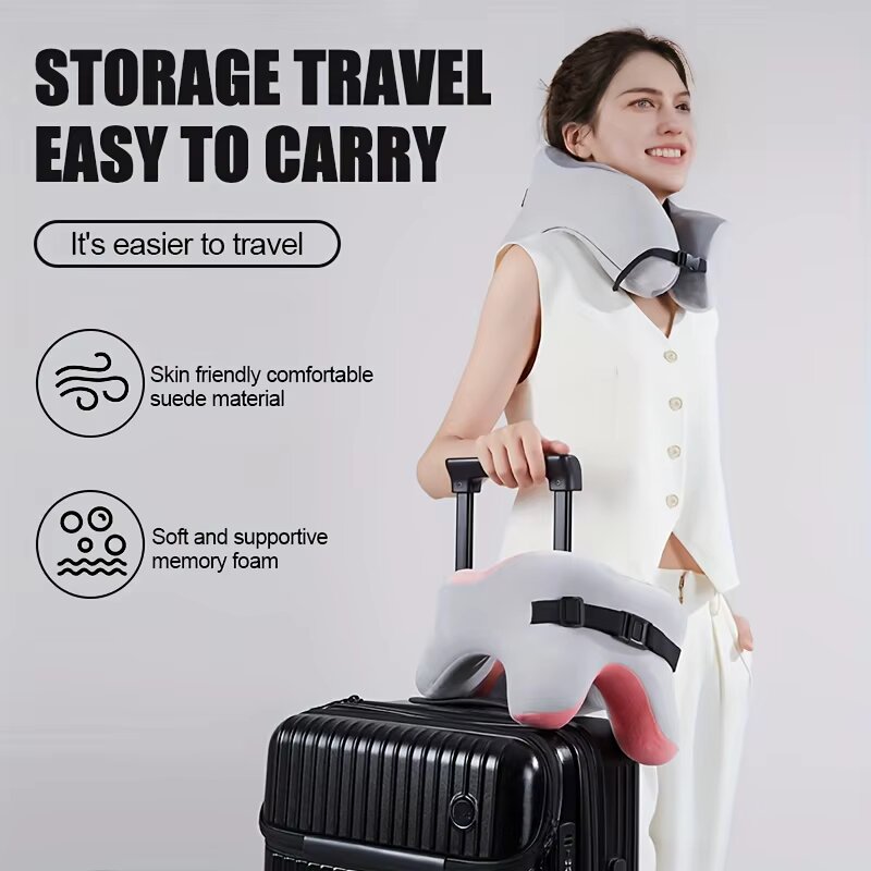メモリーフォームU字型ネックピロー 旅行用飛行機睡眠枕 ソフ - Home Office Head のレビューと価格