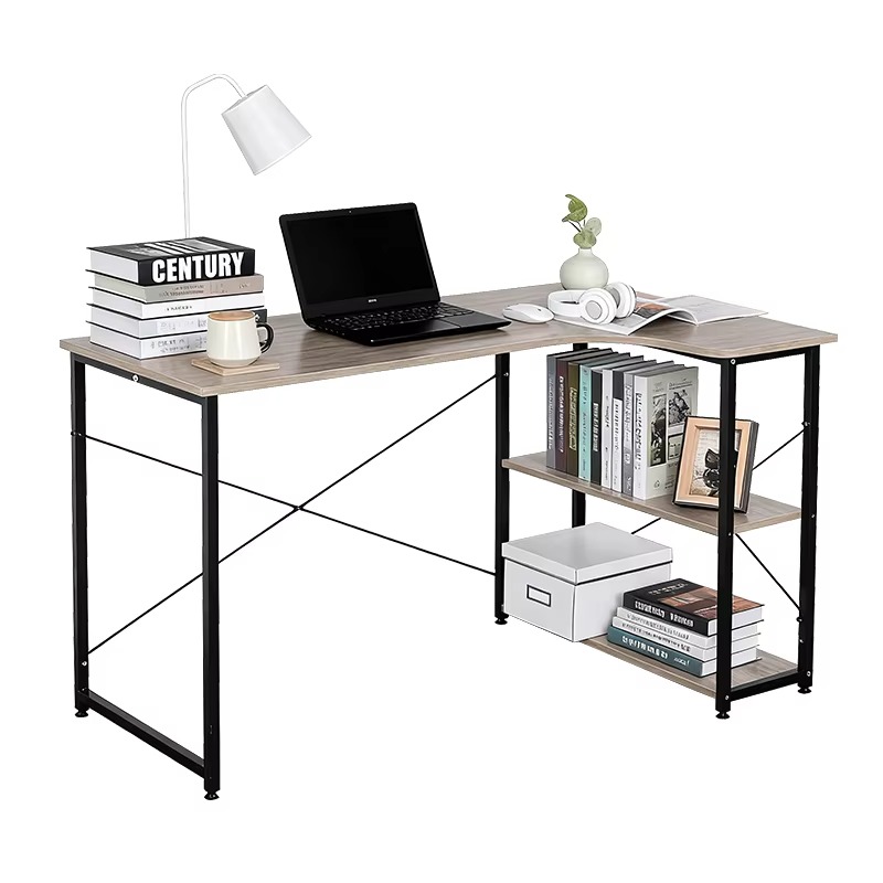 L字型コーナーデスク、本棚付き、壁掛けテーブルキャビネット、 - Home Office Bookshelves のレビューと価格