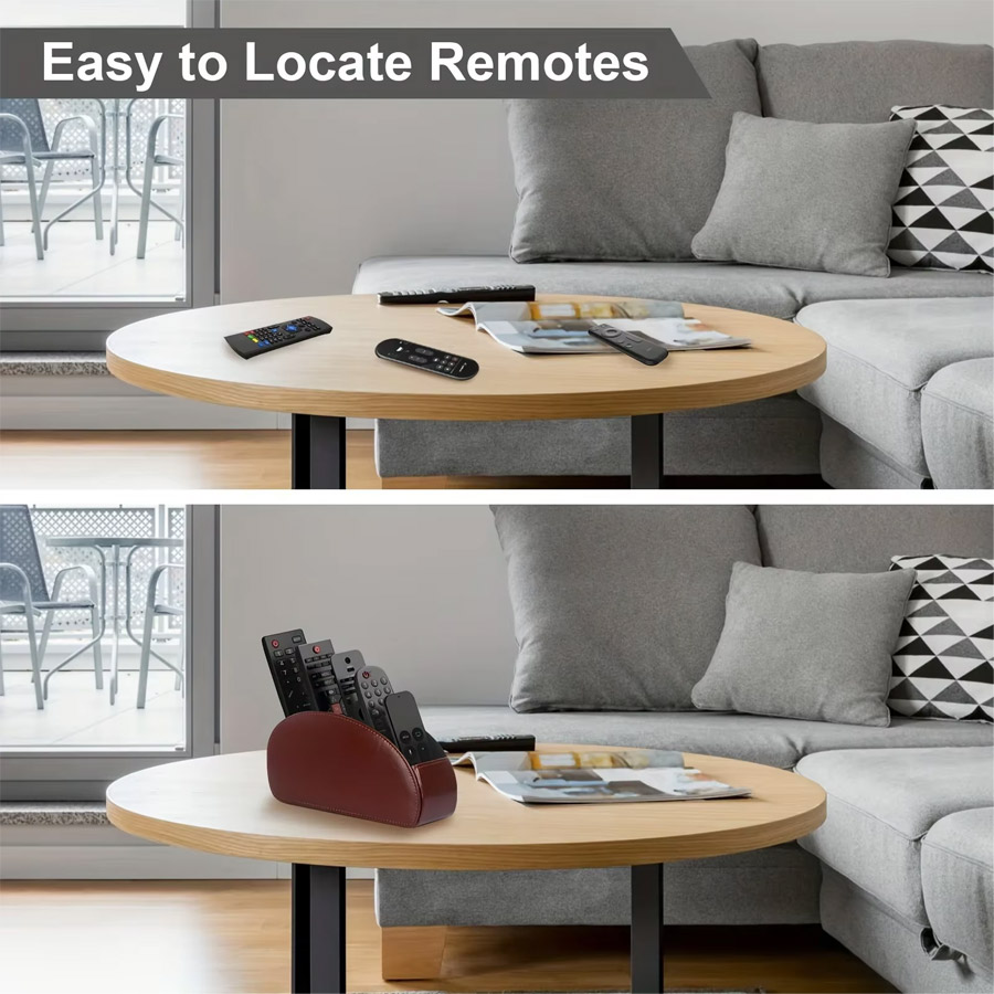 1個入り 5グリッドPUレザーデスクトップオーガナイザー、リ - Home Office Setup のレビューと価格