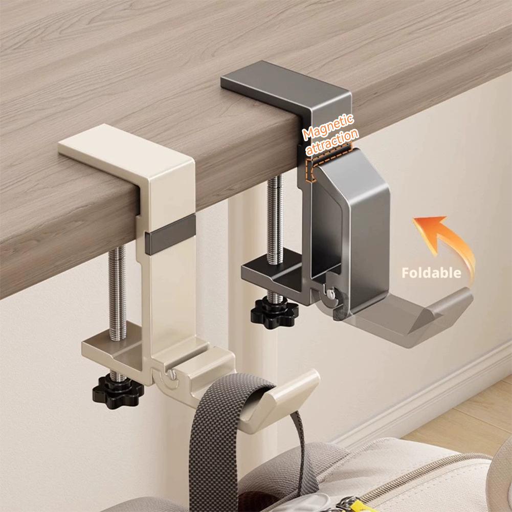 ドリル不要の折りたたみ式デスクフック、バッグハンガーフック、 - Home Office Desk Ideas のレビューと価格