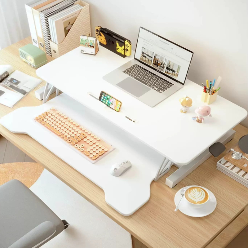 スタンディングデスクライザー高さ調節可能なデュアルサーフェス - Home Office Desk Ideas のレビューと価格