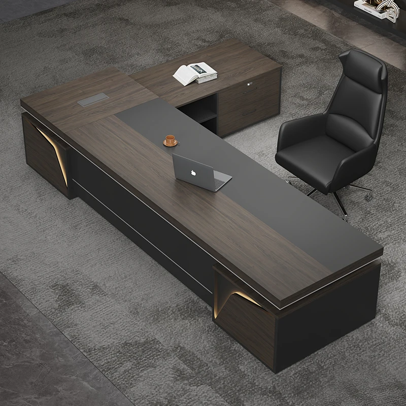 ホームファニチャー収納 L字型エグゼクティブデスク シェルフ - Home Office L Shaped Desk のレビューと価格
