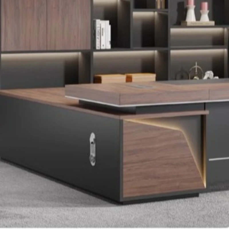 ホームファニチャー収納 L字型エグゼクティブデスク シェルフ - Home Office L Shaped Desk のレビューと価格
