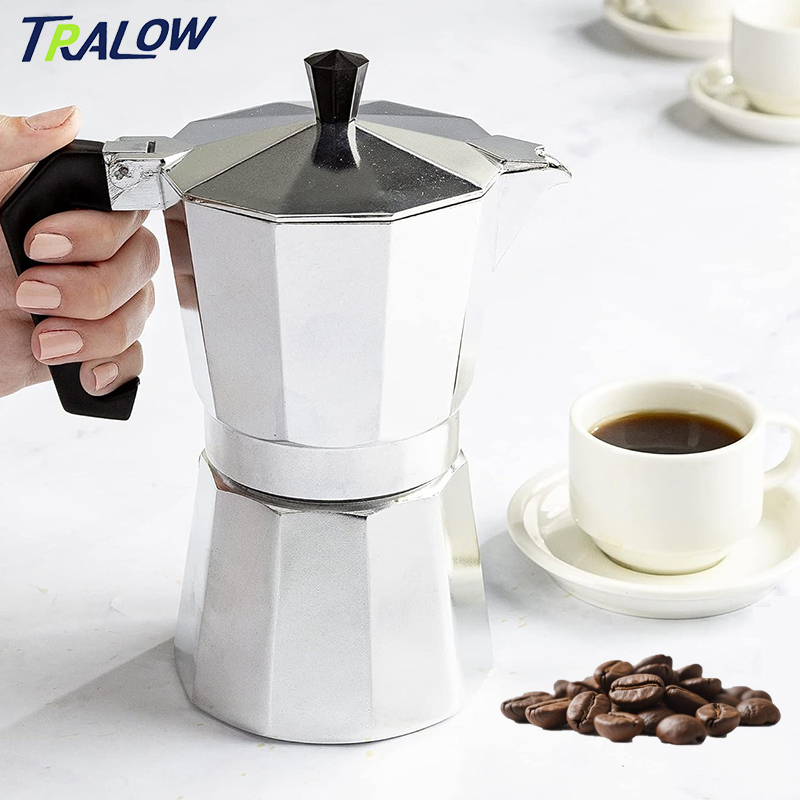 TRALOW イタリア製ストーブトップエスプレッソメーカー、 - Home Office Moka のレビューと価格