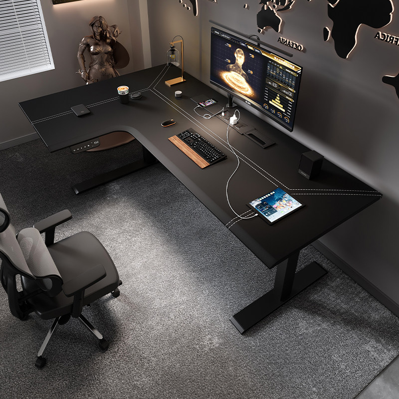 コーナー電動昇降デスク L字型コーナーeスポーツワークベンチ - Home Office L Shaped Desk のレビューと価格
